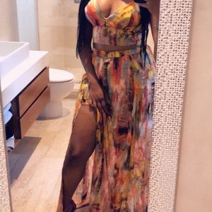 Two Piece skirt set.